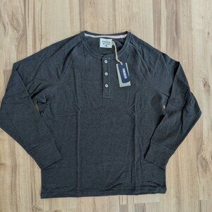 NWT The Normal Brand Puremeso Long Sleeve Henley XL Charcoal Soft Knit Casual
